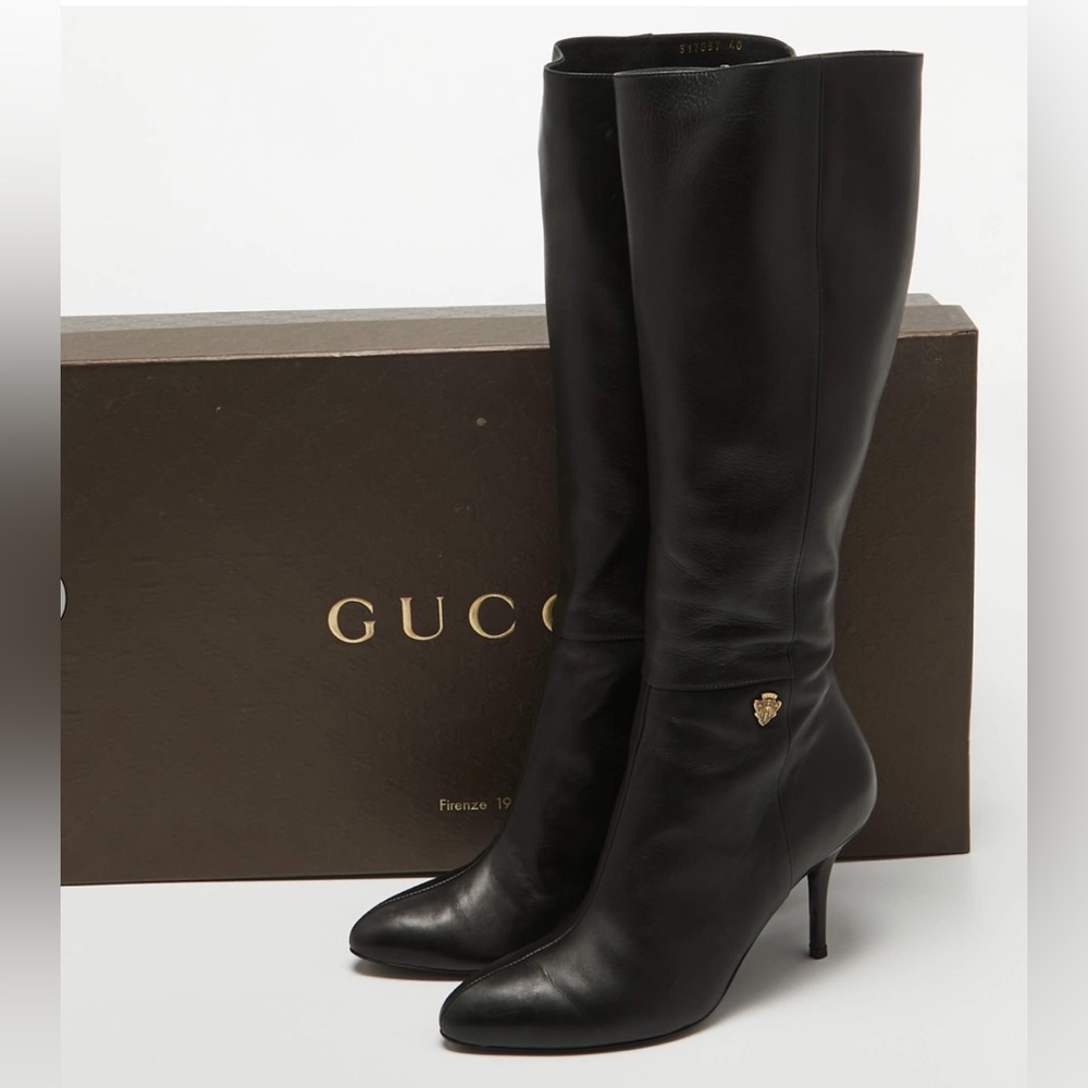 ✨ELEGANT ✨ GUCCI BOOTS made in Italy size 37 Nero leather